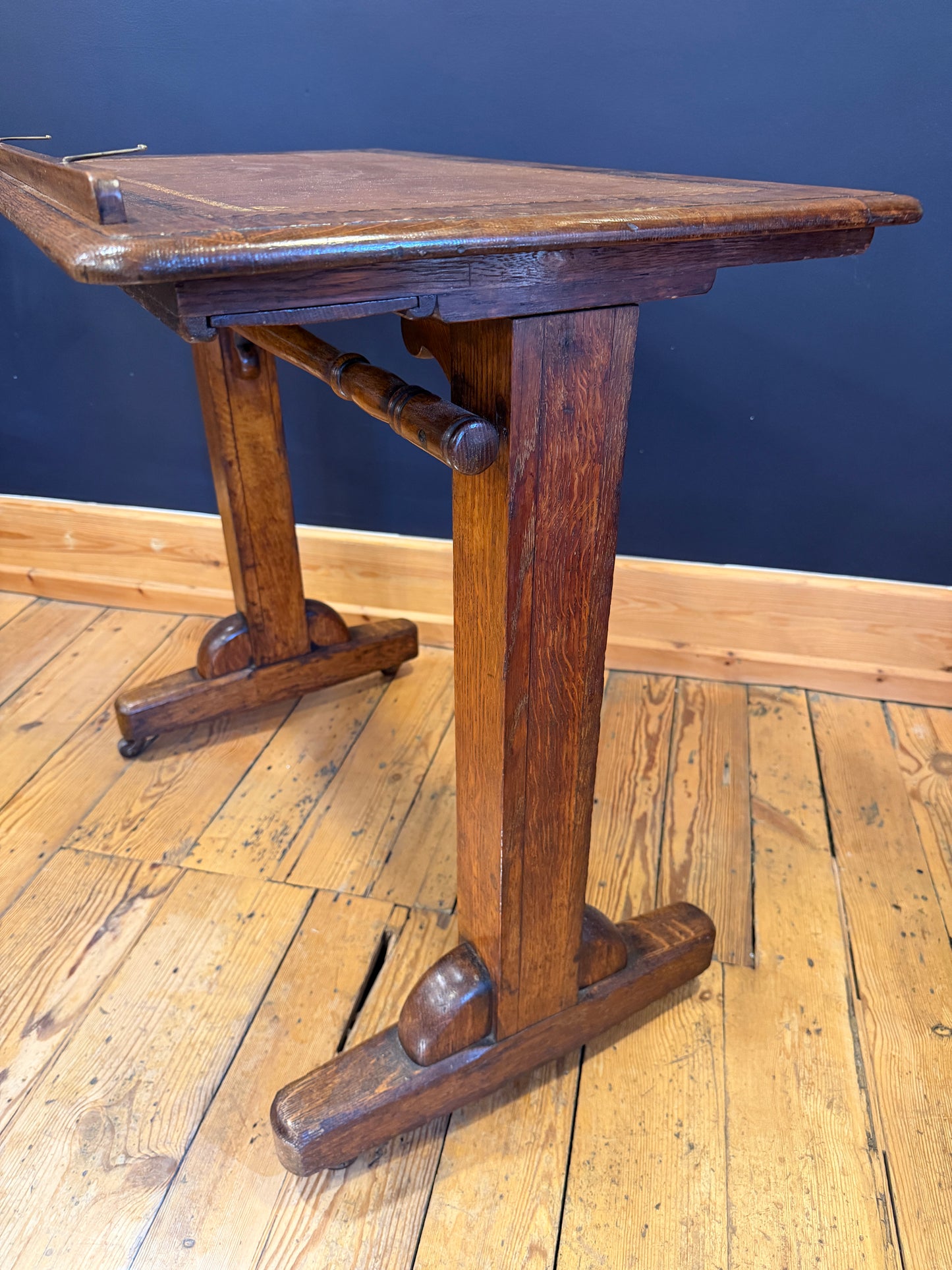 Antique 19th Century Oak Adjustable Reading Metamorphic Desk / Architects Table