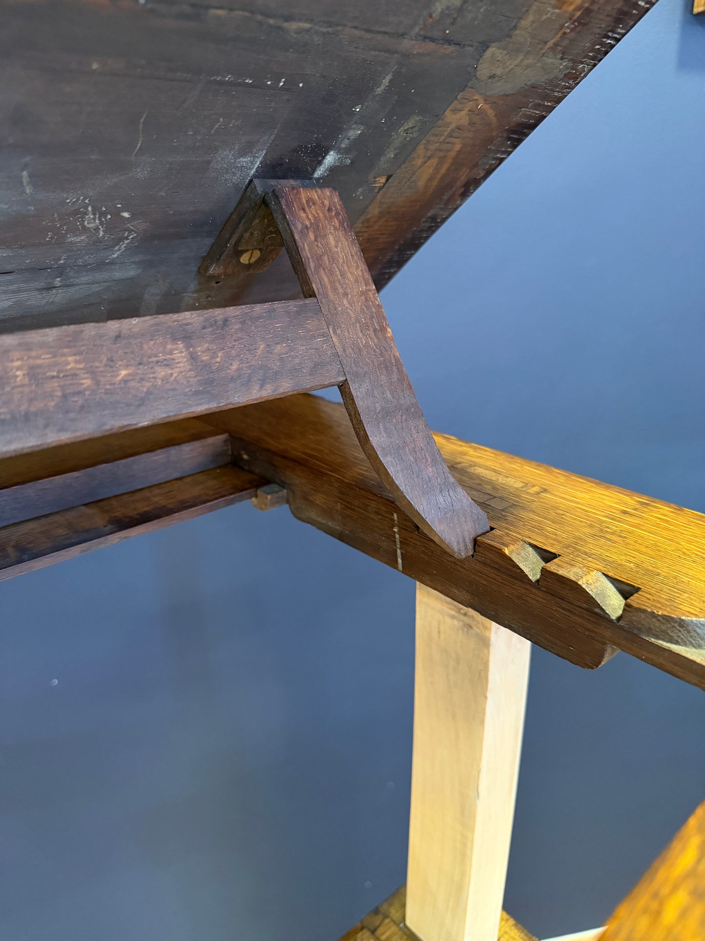 Antique 19th Century Oak Adjustable Reading Metamorphic Desk / Architects Table