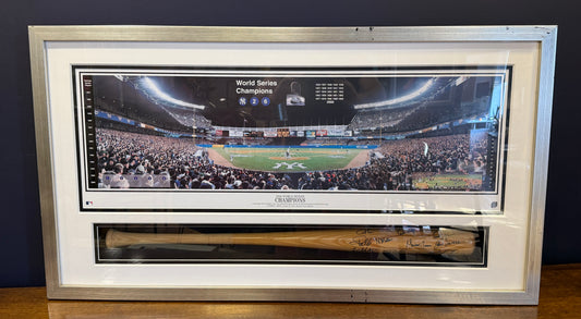 Rare Framed New York Yankees Signed Baseball Bat 2000 World Series