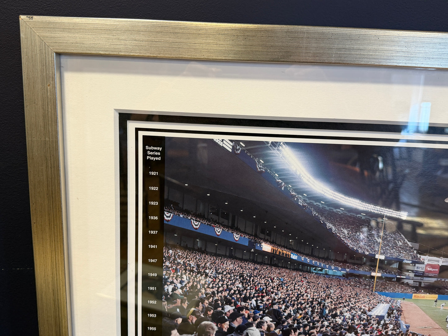Rare Framed New York Yankees Signed Baseball Bat 2000 World Series