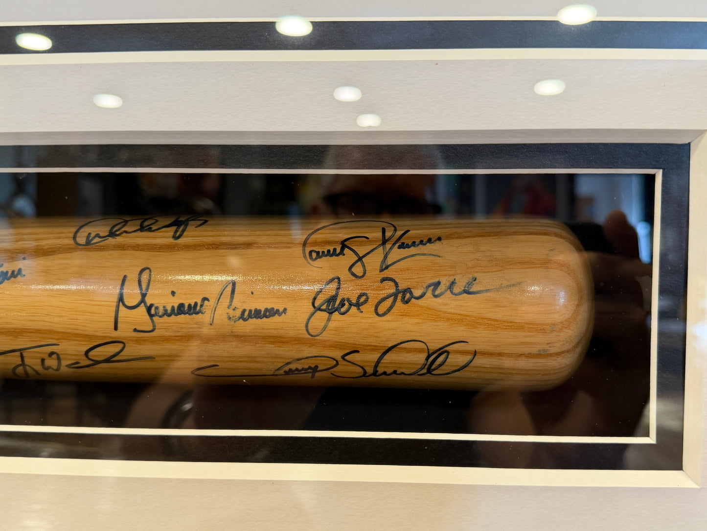 Rare Framed New York Yankees Signed Baseball Bat 2000 World Series