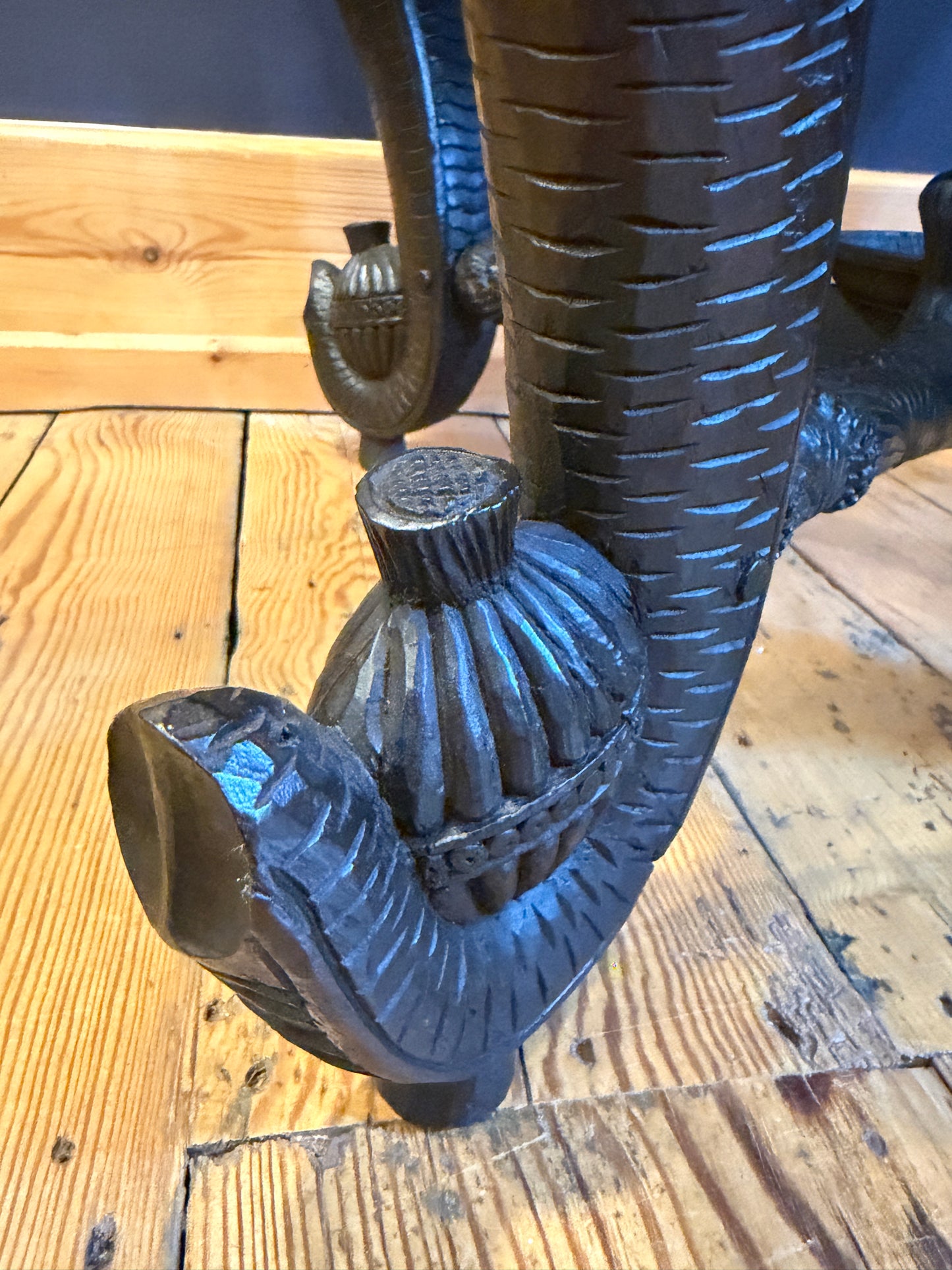 Stunning Antique Carved Anglo Indian Carved Elephant Centre / Coffee Table c1890