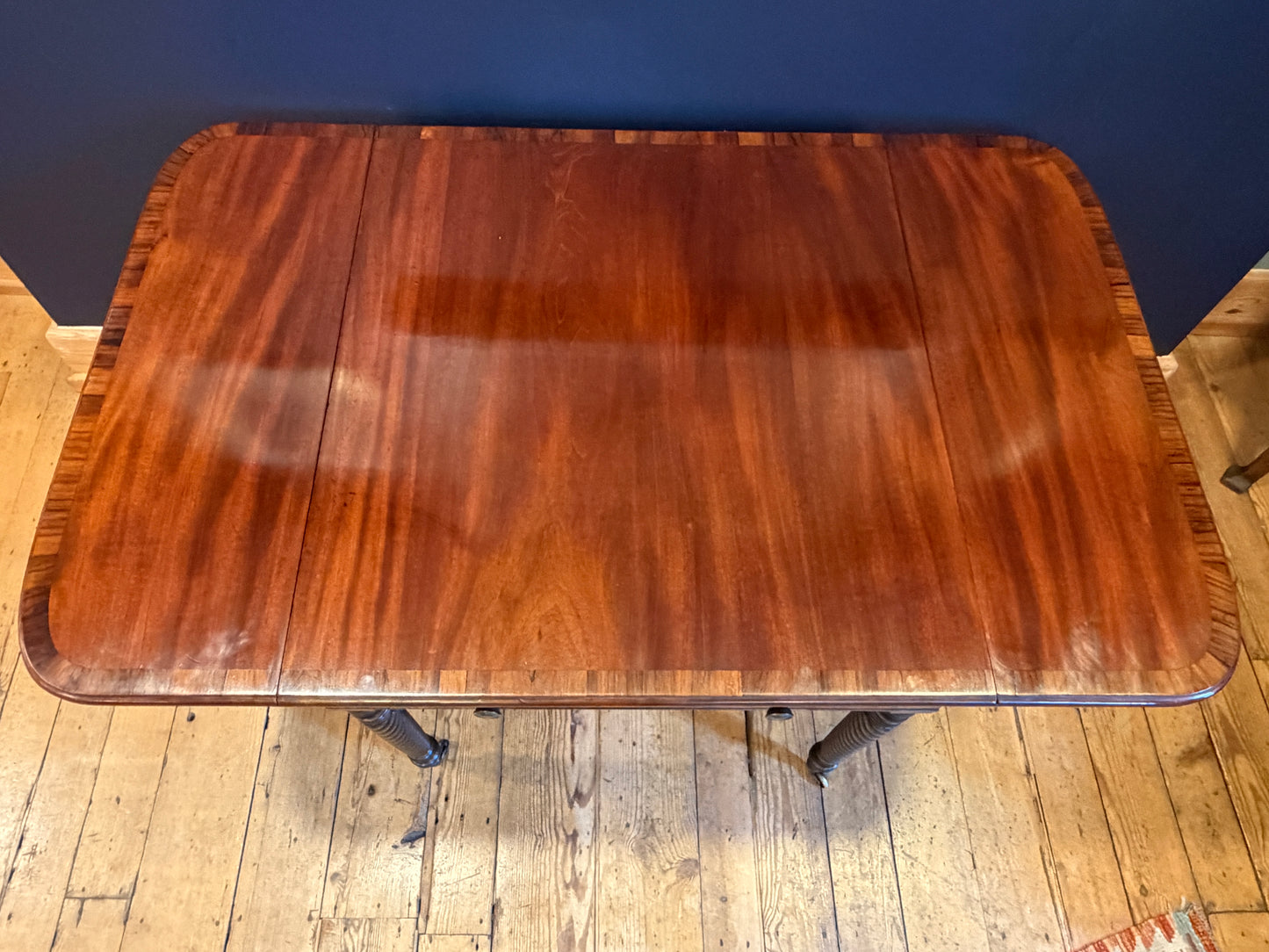 Antique Late Regency Mahogany Drop Leaf Supper / Pembroke / Centre Table c1835