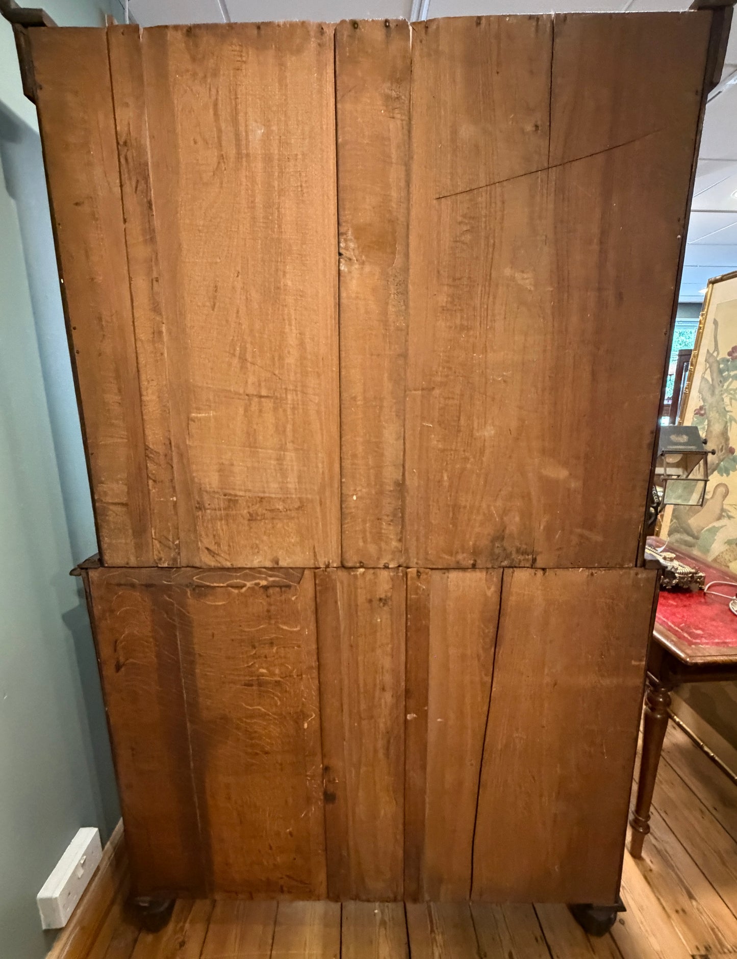 Stunning Antique Carved Mahogany Anglo Indian Glazed Bookcase / Cupboard c1850