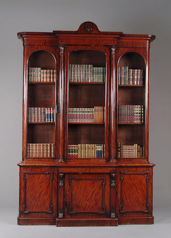 Victorian Mahogany Breakfront Bookcase