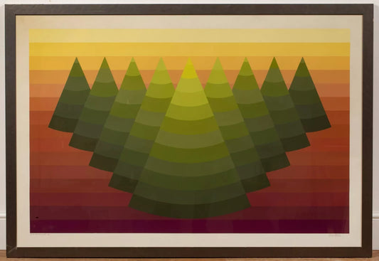 Large Original Maria Mesterou Ensemble 303 Signed Screen Print 2/50 c1970's